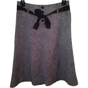 H&M Tan Brown Wool Blend Skirt Vintage